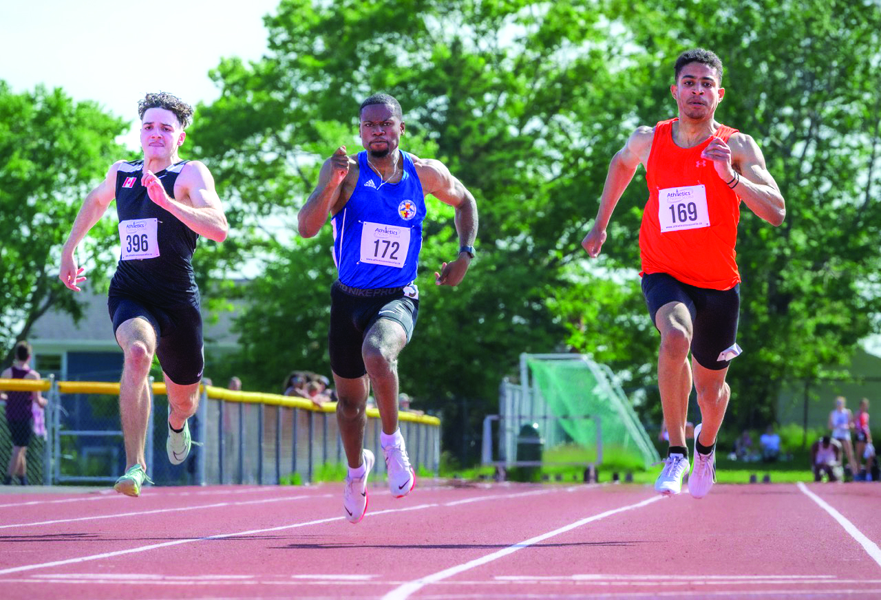 Runners sprint toward the finish line at an Athletics Nova Scotia meet in 2023. Athletics has seen a surge in growth across the province, with clubs now in place from Yarmouth to Cape Breton. (Contributed)