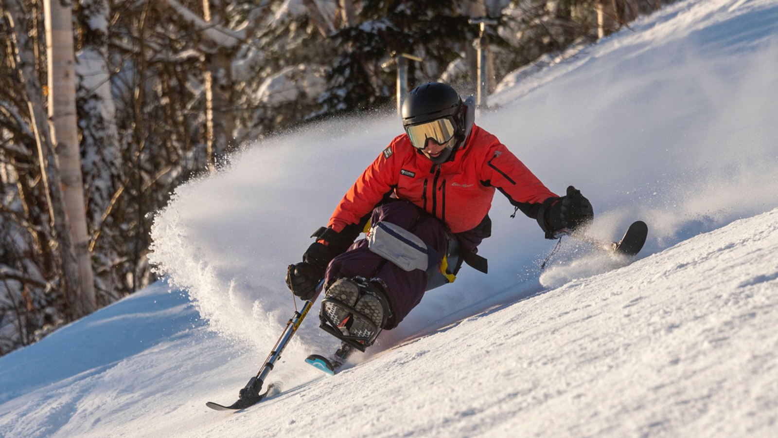 Nova Scotia sit skier Anneka Siegel attended an adaptive skiing camp in Vermont in January. (Jeb Wallace-Brodeur)